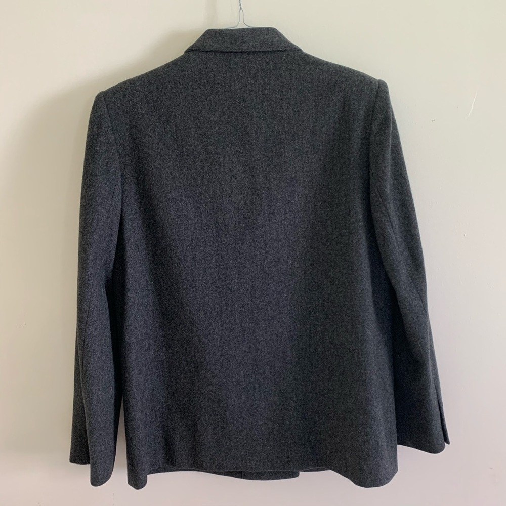 Vintage Gray Wool Suit Jacket Blazer - Picture 10 of 10